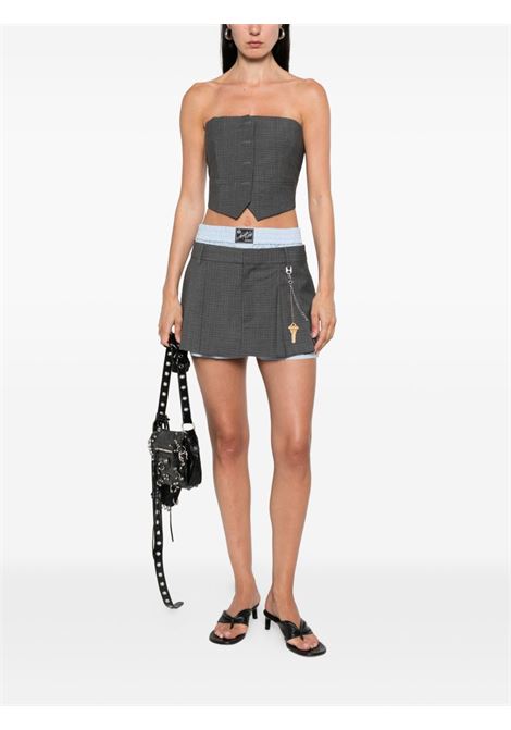 Grey wool-blend chain-detail mini skort Alexander Wang - women ALEXANDER WANG | 1WC3254855055